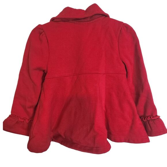 Kids Headquarters Red Heart Peplum Style Collared Jacket, 3T - Picture 5 of 5